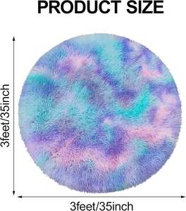 Petit <span class=keywords><strong>tapis</strong></span> <span class=keywords><strong>en</strong></span> fourrure <span class=keywords><strong>arc</strong></span>-<span class=keywords><strong>en</strong></span>-<span class=keywords><strong>ciel</strong></span> violet, <span class=keywords><strong>tapis</strong></span> coloré tie-dye, doux et moelleux, rose, pour la chambre des filles, la salle de jeux pour bébés, <span class=keywords><strong>tapis</strong></span> de sol pour la maison - Product Image 2