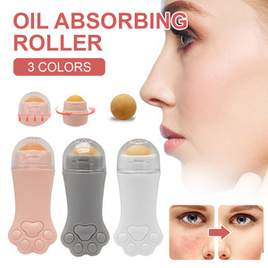 Cat Claw Volcanic Stone Oil Absorbing Roller Face Oil Control T-Zone Oil Removal Ball Skin Care Makeup Tools