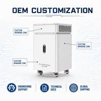 Système de Stockage d'Énergie Solaire Domestique Empilable 6KW 16KWh LiFePO4 Tout-en-un ESS Onde Sinusoïdale Pure MPPT 9000W Raccordement au Réseau WiFi