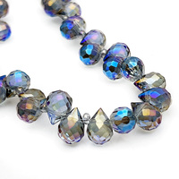 Bracelet en perles de verre facettées en forme de goutte d'eau de qualité AAA, perles de cristal en vrac de 6/8/10 mm, plus de 25 couleurs, OEM/ODM, marque chinoise, DIY
