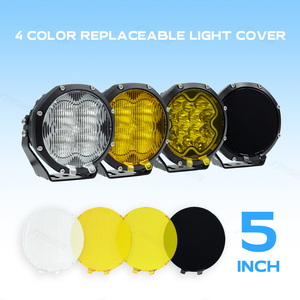 Custom Universal 3.5/4/5/7/9 Inch Black White Yellow 4x4 Led Fog Light <strong>Spotlight</strong> <strong>Cover</strong> Working Driving Light bar <strong>Cover</strong> with logo - Product Image 3