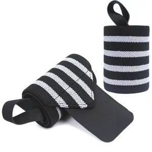 1pair Wristband Wrist Support Brace Straps Wrist Gym Wraps Bandage Fitness <b>Training</b> <b>Strength</b> Weight Lifting Protective Equipment - Product Image 2