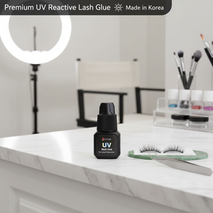 Premium UV Reactive Lash Glue 5g Black <b>Liquid</b> Eyelash Glue Made in Korea - Product Image 2