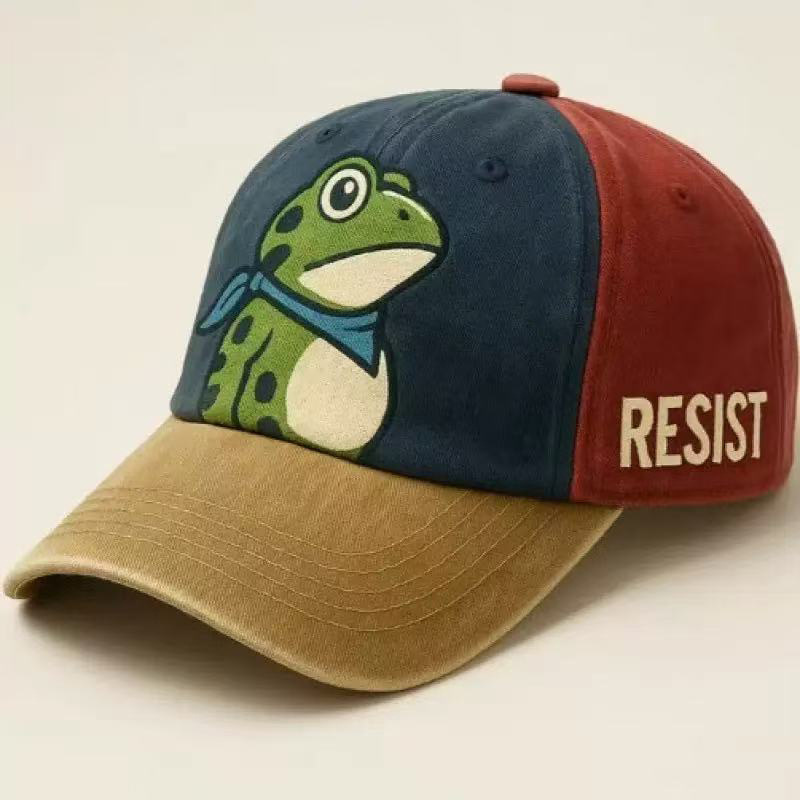 Printed color-blocked frog