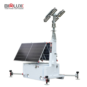 Năng lượng mặt trời tháp ánh sáng cố định tấm với không dây Trailer Đèn không thấm nước kính thiên văn mast dẫn hệ thống chiếu sáng cho công trường xây dựng - Product Image 1