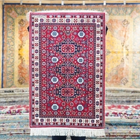 2x3ft Azerbaïdjan persan naturel cher pur oriental fait par Shanghai à Tachkent tapis en soie fait main