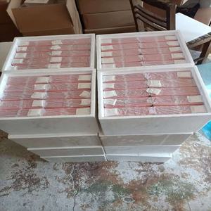 Haute qualité cuivre argent feuille dorure décoration 2.5 couleur 16*16cm feuille d'or signet 1000 feuilles par sac papier Orange 1000 - Product Image 5