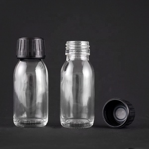 2Oz 60Ml Rõ Ràng Oral Lỏng <span class=keywords><strong>Syrup</strong></span> Chai Thủy Tinh Với 28 Mét PP Nắp Đậy - Product Image 3