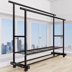 Perchero Móvil Sencillo Reforzado de Pie para Dormitorio/Balcón, Estante de Almacenamiento de Ropa de Una/Doble Fila - Product Image 1