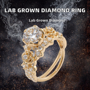 Anillo de Compromiso de Lujo con Diamante Cultivado en Laboratorio L&B, Plata de Ley S925, Diamante HPHT CVD D E VS1, Anillo Solitario de 4 Puntas - Product Image 2