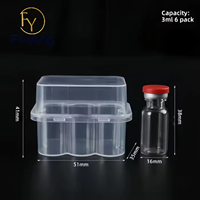 Boîte de stockage de vaccins en poudre lyophilisée, flacon transparent Penlin, boîte d'emballage en plastique pour médicaments, dix paquets, étui pour peptides
