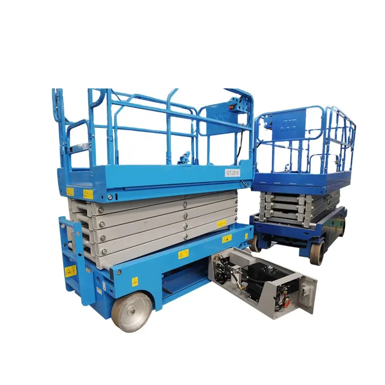 Customized high quality 6m 8m 12m outdoor cleaning work hydraulic scissor lifting platform 500kg 1000kg