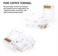 UTP Cat5e Ethernet RJ45 8P8C Connecteur Lan Câble 1U 3U 50U Réseau RJ45 Plug