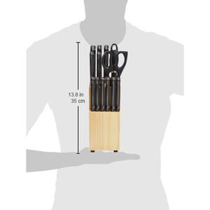 <span class=keywords><strong>Set</strong></span> di 15 <span class=keywords><strong>Coltelli</strong></span> <span class=keywords><strong>da</strong></span> <span class=keywords><strong>Cucina</strong></span> in Acciaio Inossidabile con Blocco in Legno, Logo e Colore Personalizzabili, <span class=keywords><strong>Set</strong></span> Professionale per Chef - Product Image 5