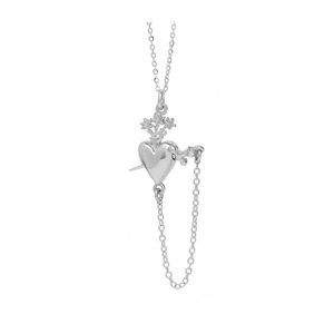 Collier en argent sterling S925 avec pierre de naissance de décembre, pendentif en forme de croix avec diamant scintillant japonais, design de chaîne de clavicule - Product Image 1
