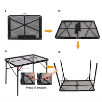 Table pliante de camping en aluminium anti-rouille moderne et personnalisable, table de plage portable multifonctionnelle pour l'extérieur