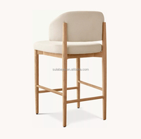 Tabouret de bar et de comptoir en tissu Eva Mobilier d'intérieur Tabouret de bar pour hôtel et salon