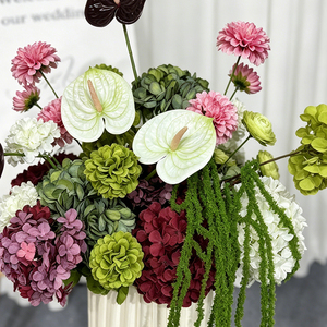 Large-Scale Realistic Silk Faux Floral Arrangement Lifelike Touch <b>Hydrangeas</b> Handmade Modern Wedding Home Decor Back School - Product Image 4