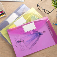 Sobre de carpeta de archivos de tamaño A4 de plástico resistente para uso comercial de oficina y escuela