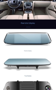 DVR de coche de alta definición 1296P con pantalla táctil de 7 pulgadas espejo retrovisor lente dual 2.5D vidrio para cámaras de vehículos de imagen inversa - Product Image 5