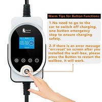 Cargador Rápido Portátil para Vehículos Eléctricos Feyree de 7 kW, Tipo 1, 32A, con Botón de Emergencia, 85V CA, Cargador Rápido para Baterías de Autos Eléctricos