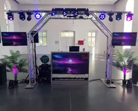 Système de truss modulaire en aluminium pour éclairage DJ 290x290cm, capacité de charge de 400 kg pour les expositions, tête mobile