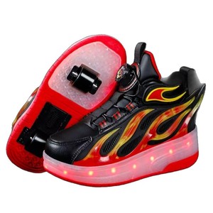 Chaussures à roulettes lumineuses pour enfants avec lumières LED pour garçons et filles, tige synthétique, semelle extérieure en plastique, semelle intermédiaire en EVA - Product Image 5