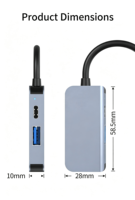 Type C Docking Station Multi-function Hub USB 3.0 Multi-port USB-C to HDTV Expansion Dock Adapter
