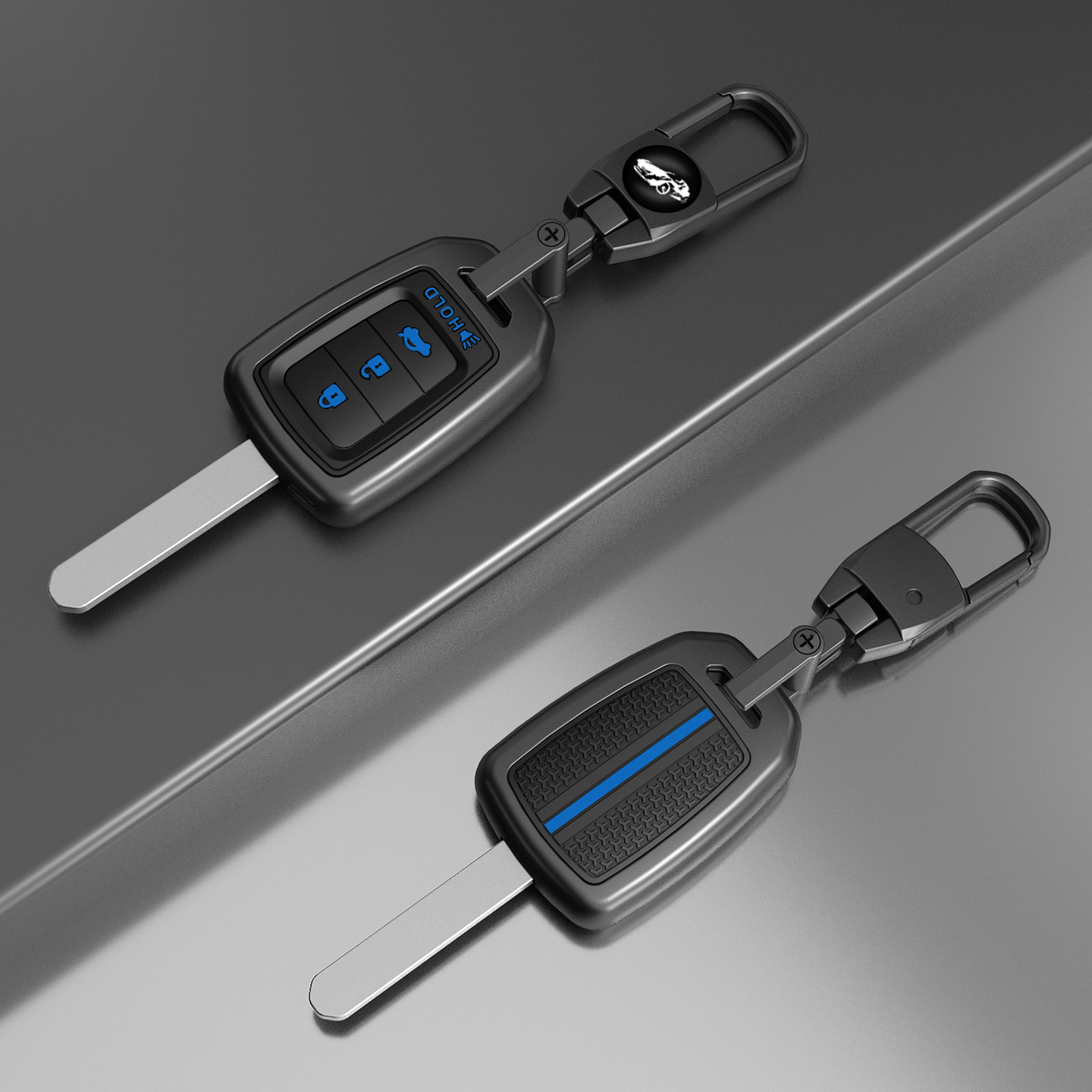 C blue metal buckle