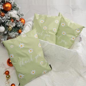 100 Pcs 10x13 Inch Chrysanthemum Printed <b>Poly</b> <b>Mailers</b>, Waterproof Tear-Resistant Thank You Shipping <b>Bags</b>, Self-Adhesive <b>Cute</b> Mai - Product Image 4