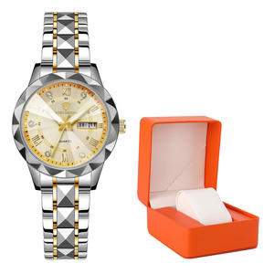 นาฬิกาควอตซ์มัลติฟังก์ชั่นสุดหรูของผู้หญิงใหม่2025มีดีไซน์กันน้ำส่องสว่างเพชร - Product Image 2