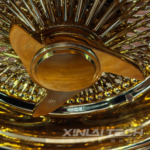 ล้อแม็กซ์ XINLAI แบบขัดเงาสีทอง ขอบลวดแบบเรเดียล ขนาด 20-26 นิ้ว 5x114.3 สำหรับรถคลาสสิกแบบคัสตอม - Product Image 2