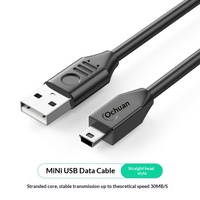 Kabel Data Mini USB Konektor Sudut Kanan 90 Derajat Tembaga Bebas Oksigen untuk Transmisi 2.0 untuk Perekam Mobil Pengisian Daya Kamera