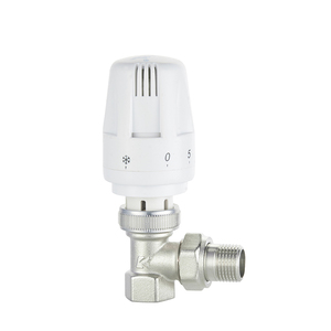 <span class=keywords><strong>Valvola</strong></span> Termostatica Intelligente Angolare per Radiatore con Placcatura in Rame-Nichel per Sistema di Riscaldamento Domestico a Controllo di Temperatura - Product Image 1