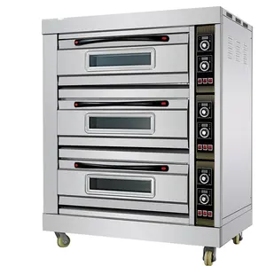 Commercial 3 desk 6 trays gas oven bakery machine wholesale electric cooker with oven parts