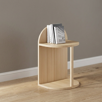Table basse moderne en bois, table d'appoint, porte-revues, table d'appoint incurvée, meubles pour la maison, salon, salle à manger, chambre à coucher