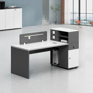 Dapat disesuaikan baru sederhana Perusahaan furnitur kantor 4 Orang meja kantor meja komputer meja kerja Morden meja kerja - Product Image 2