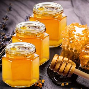 45ml glazen honingpotjes met honinglepeltje, bijen- & hoefijzerhanger, cadeauzakjes & bedankkaartjes - kraamfeest bruiloft partyfavoren - Product Image 6