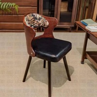 Chaises de salle à manger contemporaines italiennes minimalistes en acier avec revêtement en cuir, design écologique