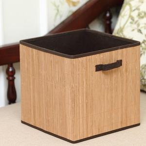 Bamboo Woven Storage <b>Basket</b> <b>Foldable</b> <b>Laundry</b> <b>Basket</b> Set For Home Organization - Product Image 2