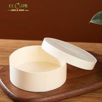 ECO JFB 2025 OEM Boîte ronde pour gâteau au fromage en bois écologique Boîte cadeau de Noël pour collation et dessert Boîtes en bois naturel