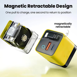 <span class=keywords><strong>Chargeur</strong></span> rapide GaN 80W Type-C PD <span class=keywords><strong>avec</strong></span> prise EU US UK et câble de charge USB-C rétractable, adaptateur mural USB Type C 65W - Product Image 5