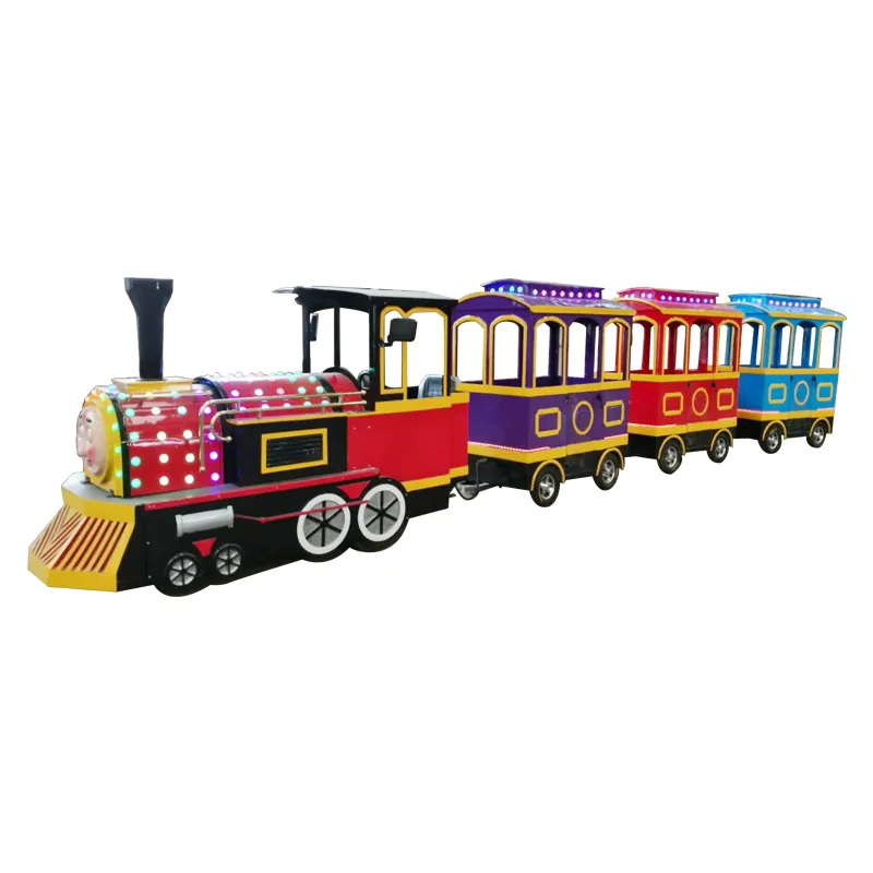 Amusement Park Sightseeing Tourist Electric Train Children Rides Party Kiddie Trackless Train For Sale