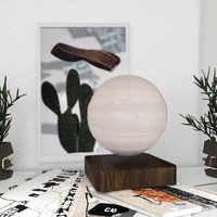 Nouvelle Lampe Lune et Globe de Jupiter Lévitant, à Brancher, Commande Tactile, LED ABS, Taille Moyenne, Lumière Jaune Chaude, Éclairage Moderne pour Salon