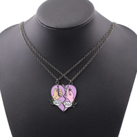 Colliers personnalisables en plaqué or avec pendentifs et breloques gravés, thème Amour et Briquet, pour meilleures amies, bijoux fins