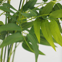 Feuilles de bambou artificielles hautement réalistes en soie pour décoration murale de maison, hôtel, mariage, Noël et jardin