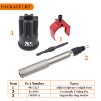 Outil de réglage de hauteur d'injecteur de carburant, comprenant un outil de mesure de hauteur, une douille de blocage et un outil de calage pour CAT 3406E C15 C16