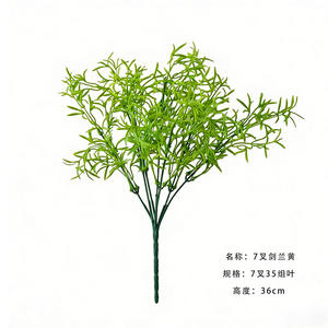 Tiges de verdure artificielle multi-styles : Plante araignée, Pothos, Gladiolus, Cycad pour la décoration intérieure et les accessoires photo - Product Image 4