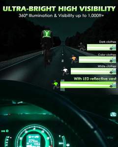 Chaleco reflectante LED con alta elasticidad, chaleco reflectante para exteriores, chaleco reflectante de Seguridad de Tráfico, correa reflectante - Product Image 4