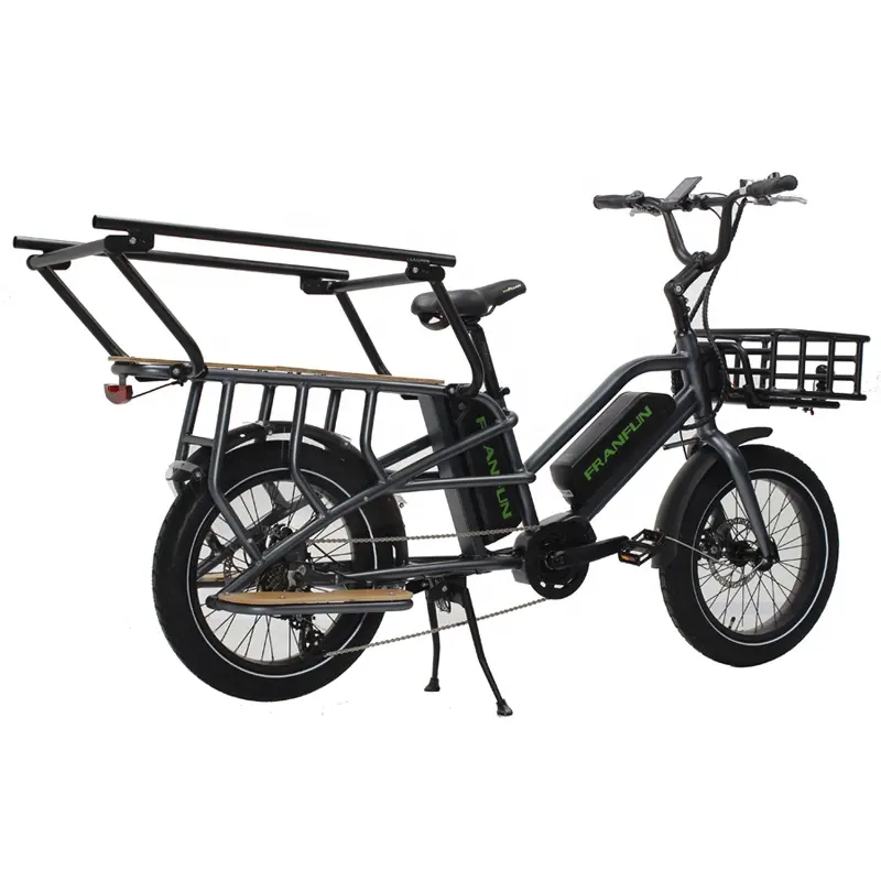 FRANFUN, лучшие продажи со скидкой, модные электрические Семейные Грузовые Велосипеды M420 со средним приводом